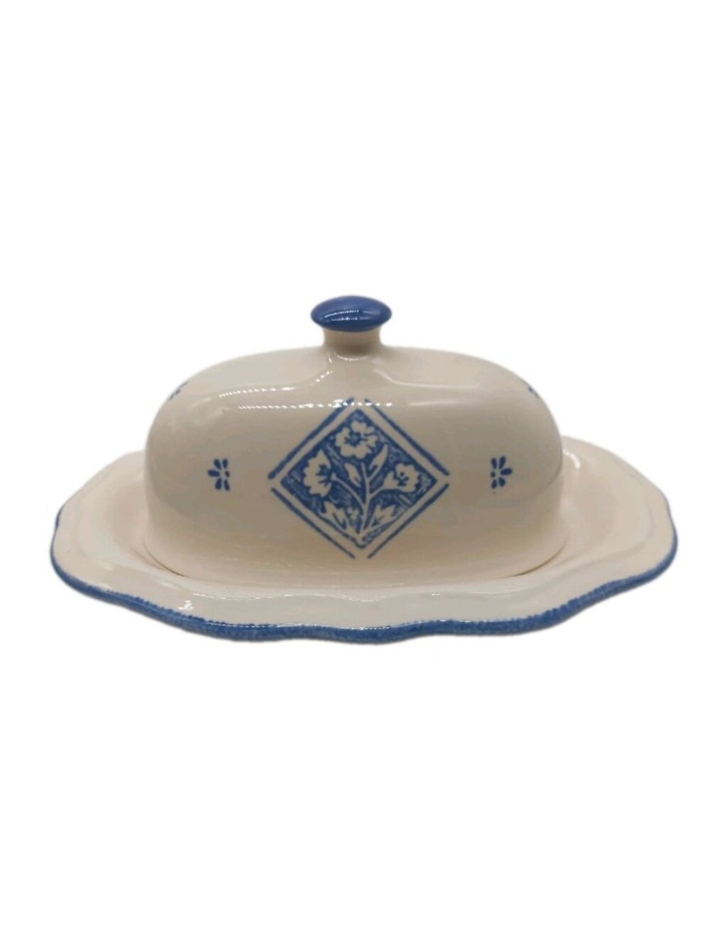 Pfaltzgraff Butter Dish Maison Blue Floral